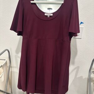 The Vanity Room Deep Burgundy / Wine Dress - stretchy- sz XL